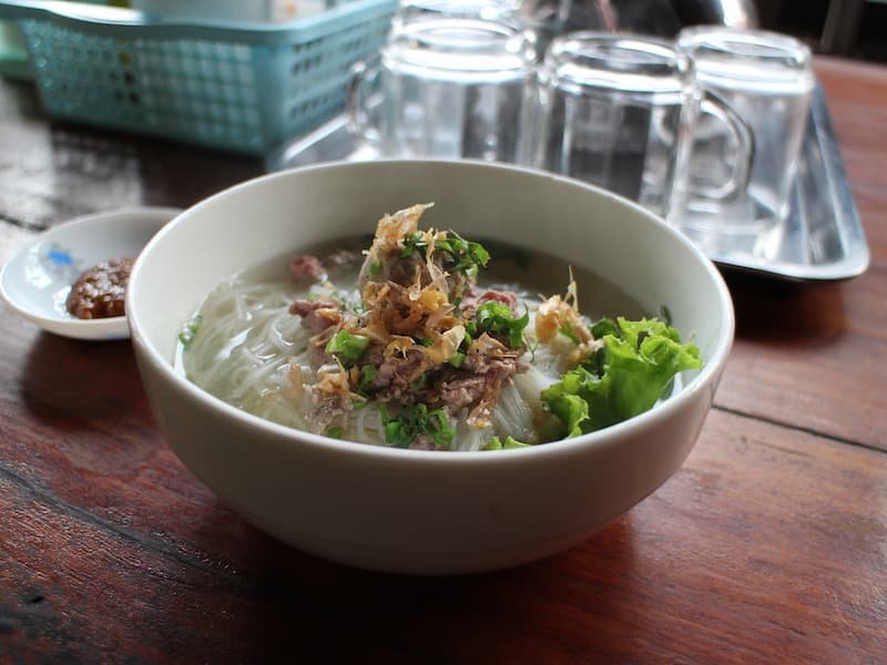 Bowl of bun cha in Hanoi