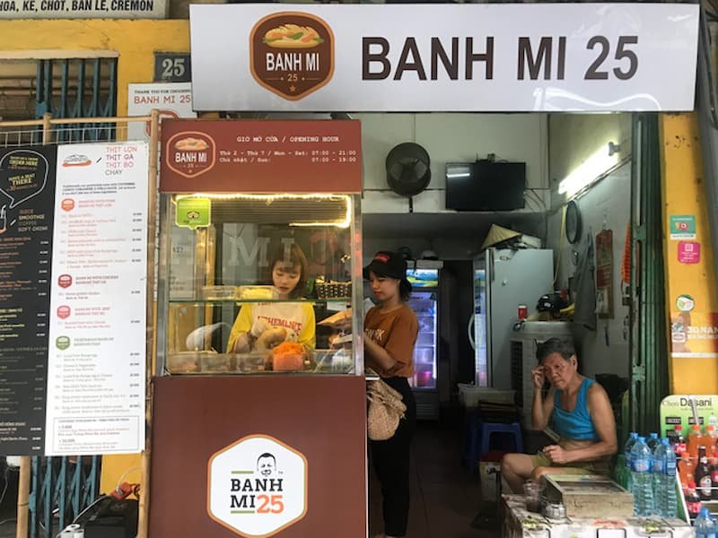 Banh mi at Banh Mi 25, Hanoi