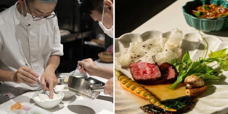 Modern Vietnamese cuisine at T.U.N.G Dining in Hanoi combining traditional flavors with contemporary techniques