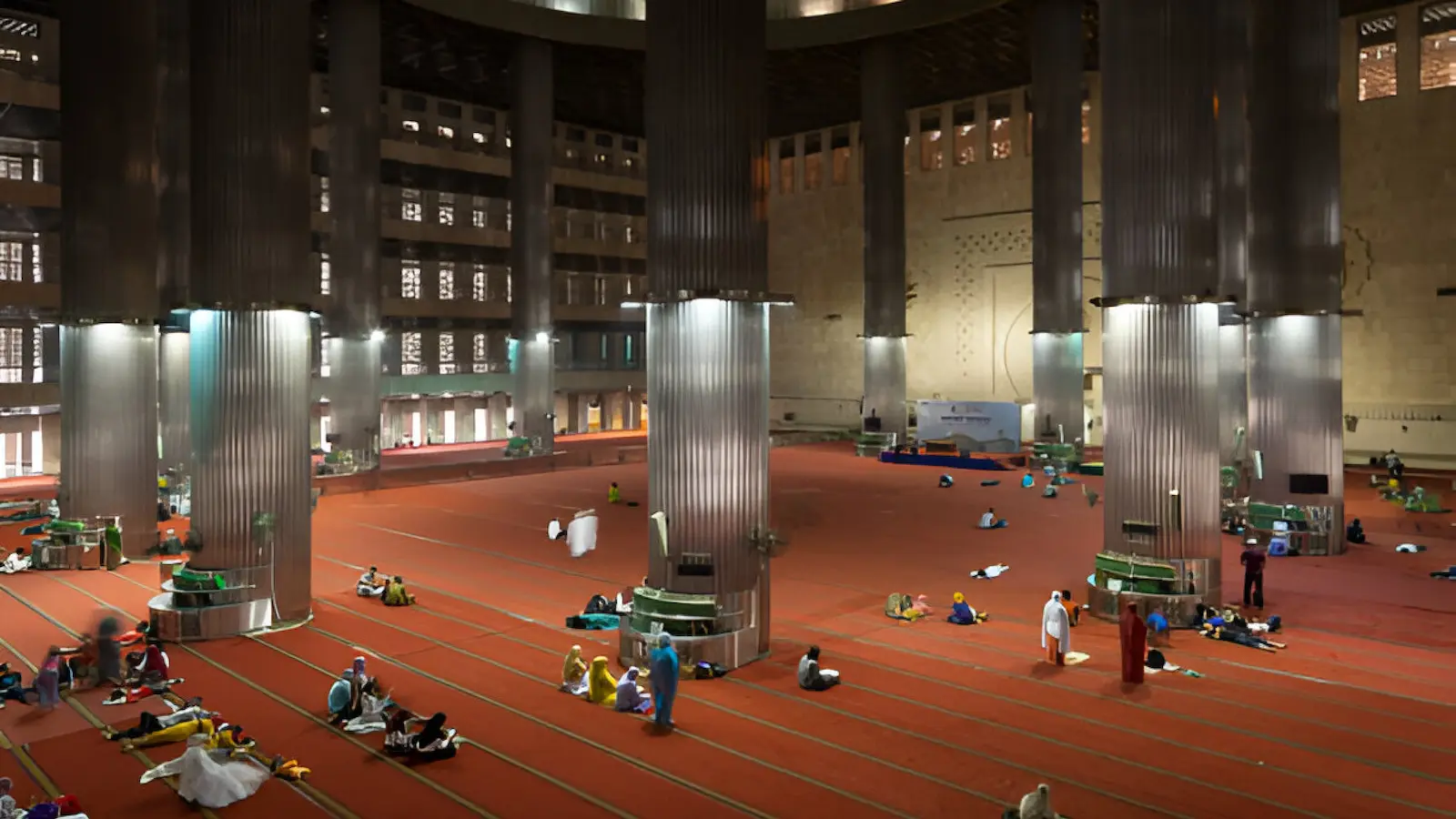 Inside Istiqlal Mosque — the grand heart of Indonesian worship