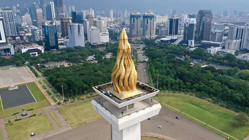 Central Jakarta skyline with National Monument (Monas) - main district for first-time visitor