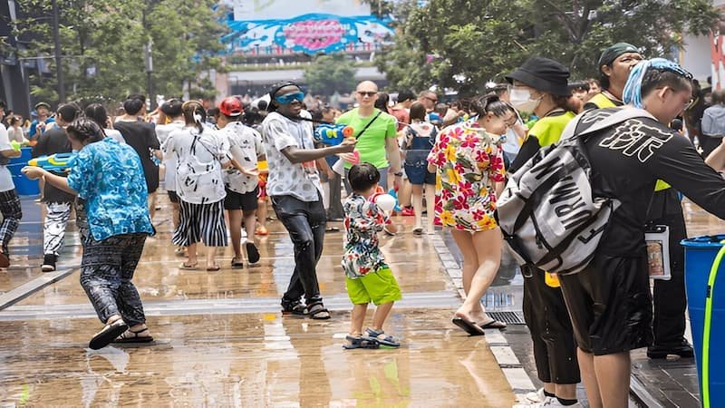 Siam Square during Songkran festival
