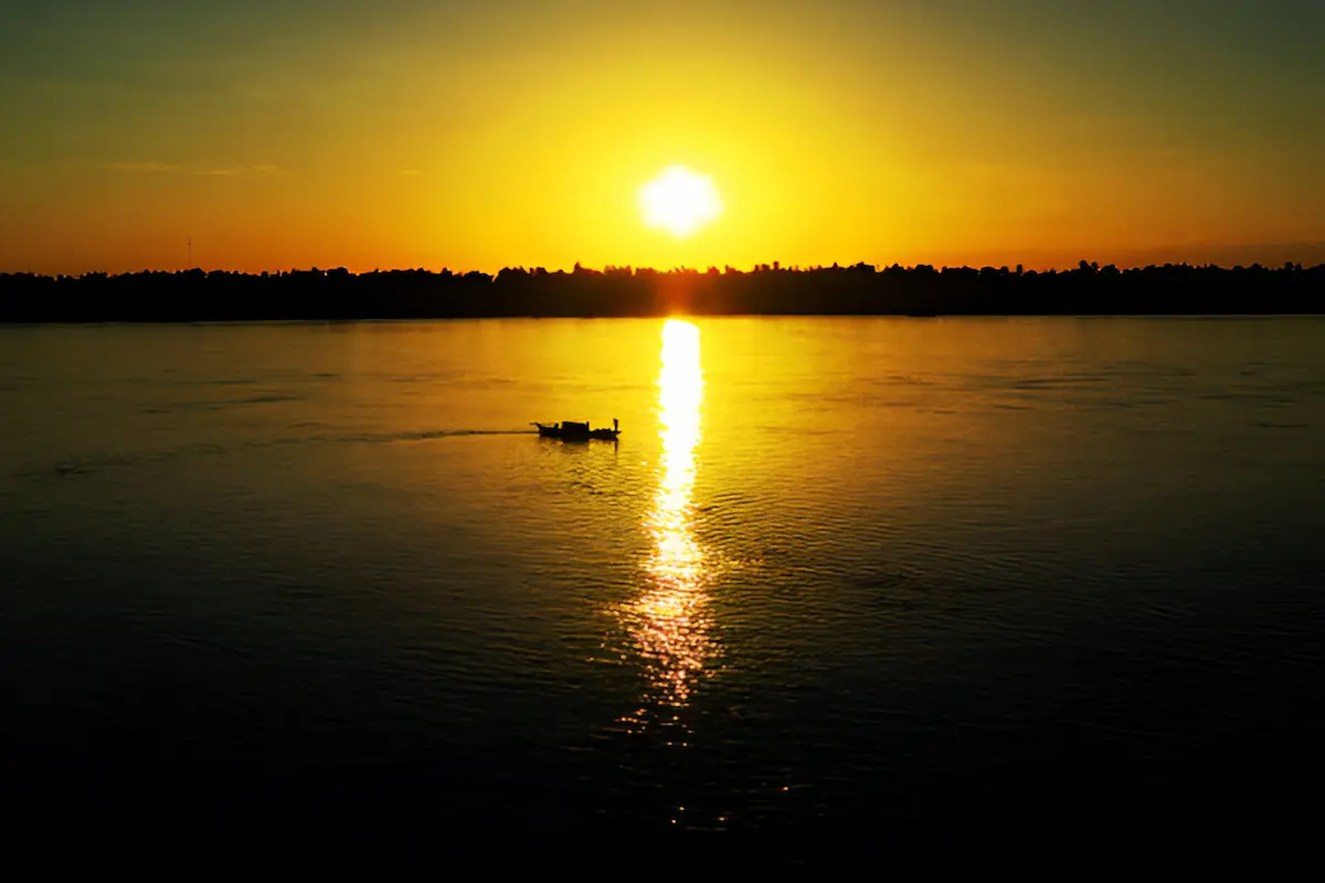 Kratie riverside sunset