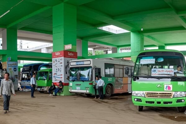 Travelling through Loas by Bus